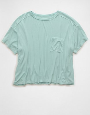 AE Soft & Sexy Ribbed Pocket T-Shirt | American Eagle