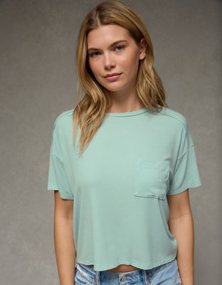 AE Soft & Sexy Ribbed Pocket T-Shirt from American Eagle - $20.96