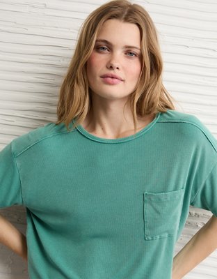 AE Soft & Sexy Ribbed Pocket T-Shirt from American Eagle - $20.96