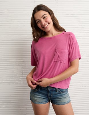 AE Soft & Sexy Ribbed Pocket T-Shirt from American Eagle - $20.96