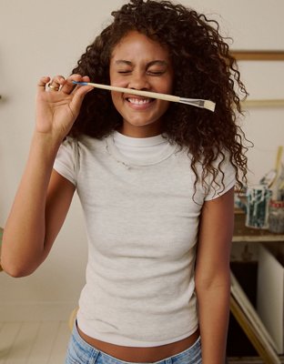 AE Hey Baby Waffle Tee | American Eagle
