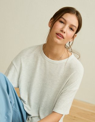 AE Soft & Sexy Waffle Crew Neck Tee | American Eagle