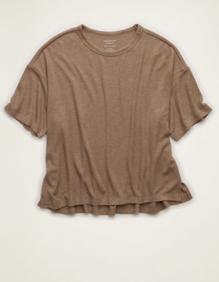 AE Soft & Sexy Waffle Crew Neck Tee | American Eagle