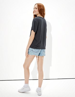 Женские футболки American Eagle AE Oversized Soft & Sexy V-Neck T-Shirt — фото 2