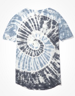 Женские футболки American Eagle AE Oversized Soft & Sexy Tie-Dye V-Neck T-Shirt — фото 4