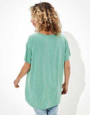 Женские футболки American Eagle AE Oversized Soft & Sexy Crew Neck T-Shirt — фото 2