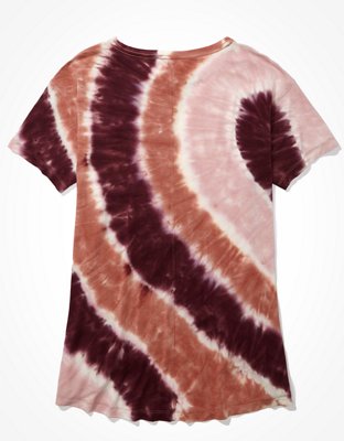 Женские футболки American Eagle AE Oversized Soft & Sexy Tie-Dye Crew Neck T-Shirt — фото 4