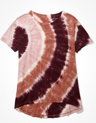 Женские футболки American Eagle AE Oversized Soft & Sexy Tie-Dye Crew Neck T-Shirt — фото 3