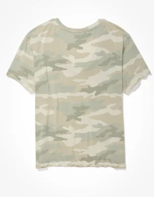 AE Oversized Soft & Sexy Camo V-Neck T-Shirt