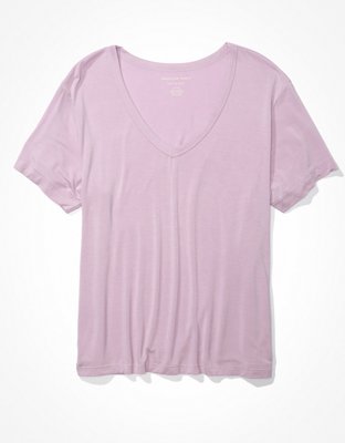AE Oversized Soft  Sexy V-Neck T-Shirt