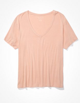 AE Oversized Soft  Sexy V-Neck T-Shirt