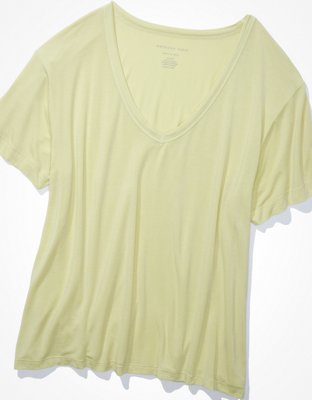 aerie real soft v neck tee