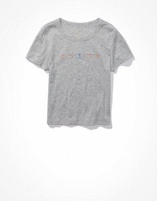 AE Cropped Hey Baby Tee