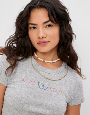 AE Cropped Hey Baby Tee