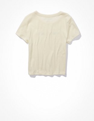 AE Cropped Embroidered Tee