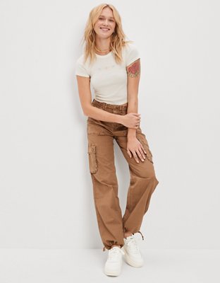 AE Cropped Embroidered Tee