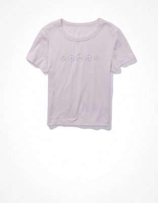 AE Cropped Embroidered Tee