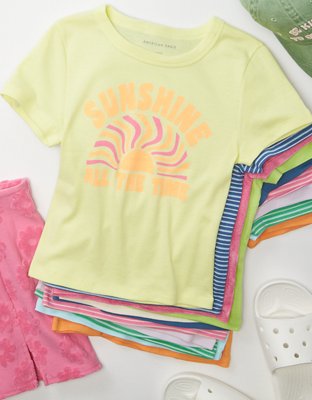 AE Cropped Hey Baby Tee