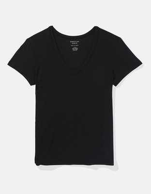 Женские футболки American Eagle AE Soft & Sexy Short-Sleeve V-Neck Tee — фото 3
