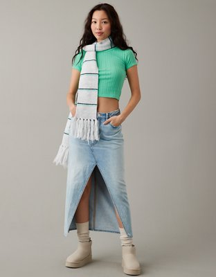 AE Cropped Pointelle Hey Baby Tee