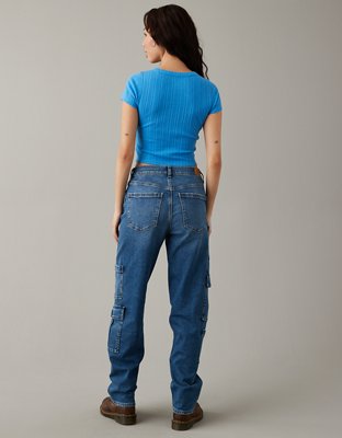 AE Cropped Pointelle Hey Baby Tee