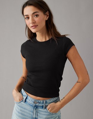 AE Hey Baby Short-Sleeve Ribbed T-Shirt