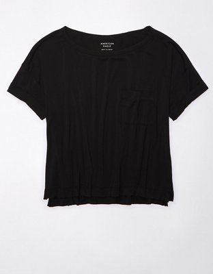 Женские футболки American Eagle AE Soft & Sexy Oversized Pocket T-Shirt — фото 2