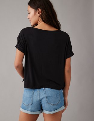 Женские футболки American Eagle AE Soft & Sexy Oversized Pocket T-Shirt — фото 4