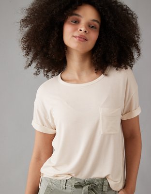 AE Soft & Sexy Oversized Short-Sleeve Pocket T-Shirt