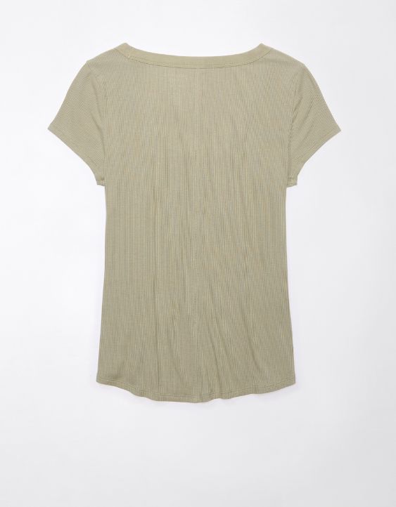 AE Soft & Sexy Scoop Neck Ribbed T-Shirt