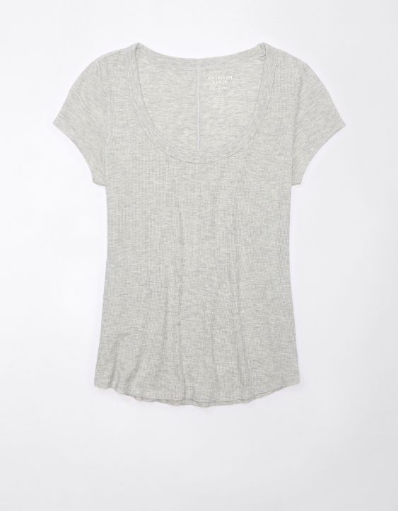 AE Soft & Sexy Scoop Neck Ribbed T-Shirt