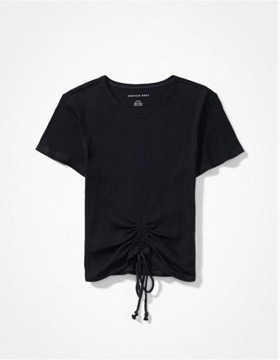 Женские футболки American Eagle AE Cinch-Front Tee — фото 3