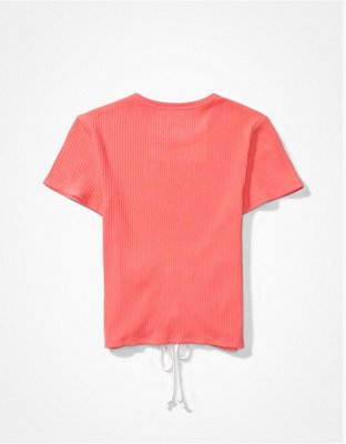AE T-shirt con frente fruncido