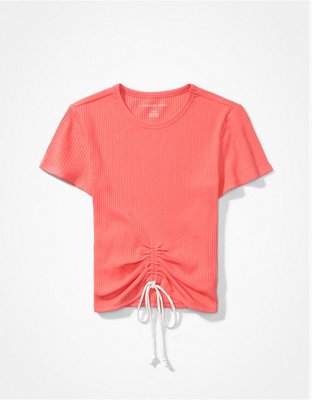 AE T-shirt con frente fruncido