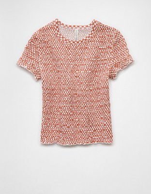 AE Smocked Hey Baby Tee
