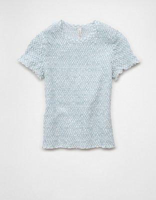 AE Smocked Hey Baby Tee