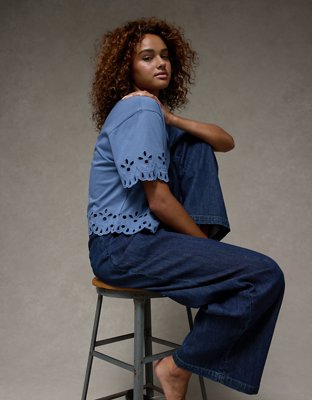 AE Boxy Eyelet T-Shirt