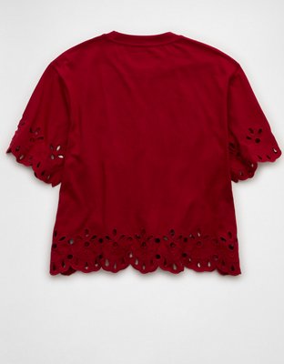 AE Boxy Eyelet T-Shirt
