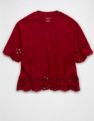 AE Boxy Eyelet T-Shirt