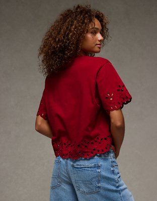 AE Boxy Eyelet T-Shirt