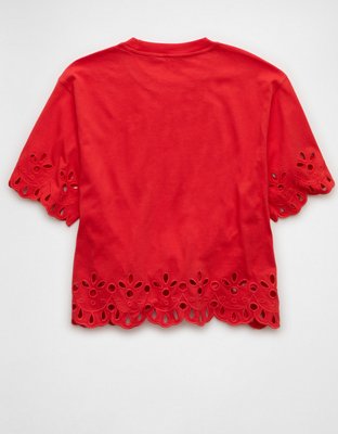 AE Boxy Eyelet T-Shirt