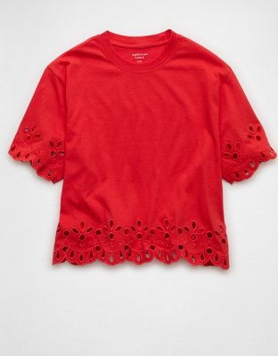 AE Boxy Eyelet T-Shirt