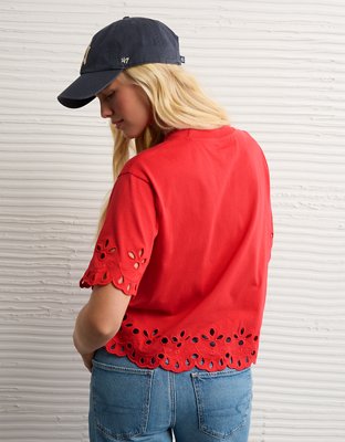 AE Boxy Eyelet T-Shirt