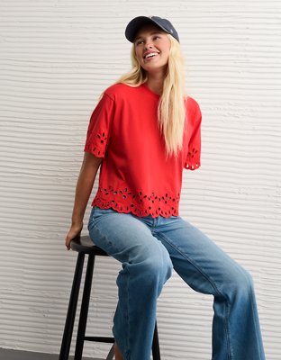 AE Boxy Eyelet T-Shirt