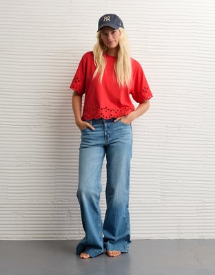 AE Boxy Eyelet T-Shirt