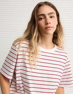 T-shirt droit rayé AE