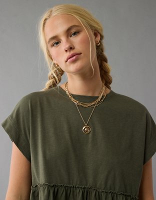 T-shirt évasé nuisette en tricot Vive le soleil AE