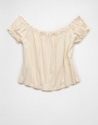 AE Sunchaser Knit Off The Shoulder Swing Top