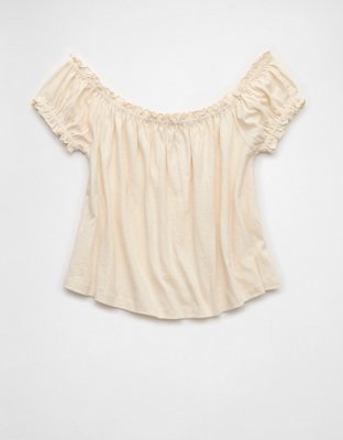 AE Sunchaser Knit Off The Shoulder Swing Top
