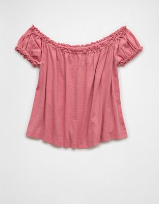 AE Sunchaser Knit Off The Shoulder Swing Top